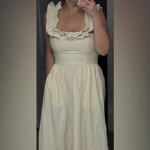 Free People Cream Midi Dress